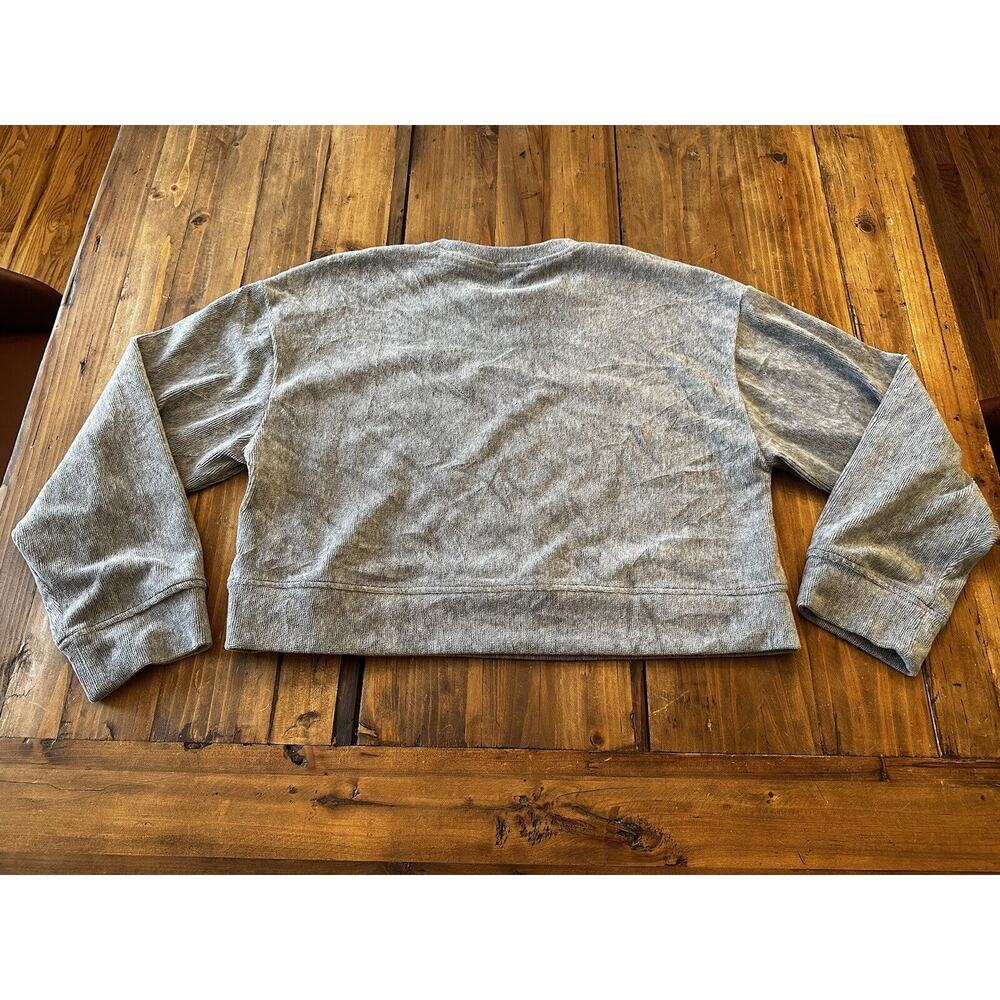 Zara Womens Cropped Sweater Knit Gray Pullover Ribbed Size Small - Picture 9 of 9
